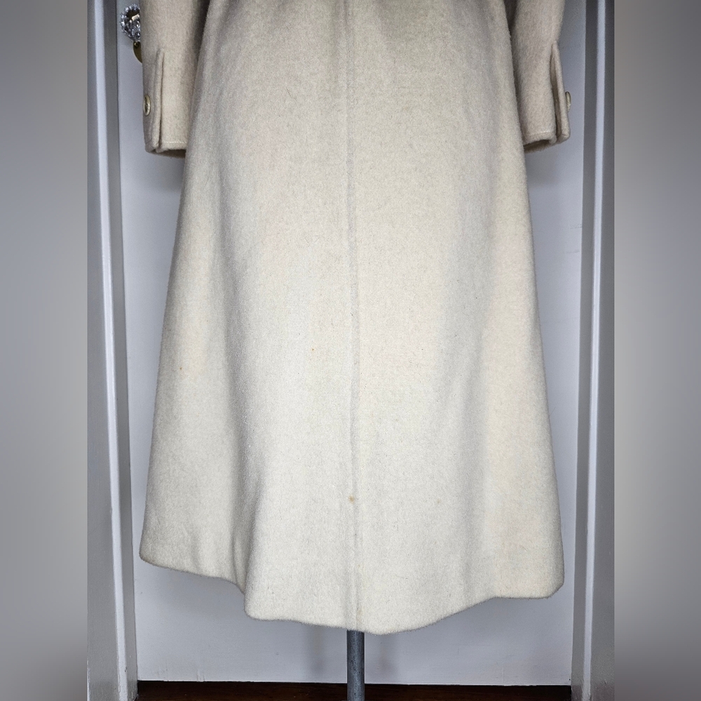 VTG 70s Pierre Cardin Princess-Cut Coat with Fox Fur Collar - Picture 8 of 16